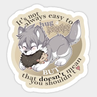 Hug a Hedgehog Sticker